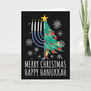 Prettig Chrismukkah Gelukkig kerstfeest Hanukkah Kaart
