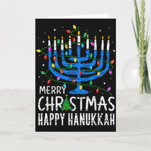 Prettig Chrismukkah Gelukkig Kerstmis Hanukkah Cha Kaart