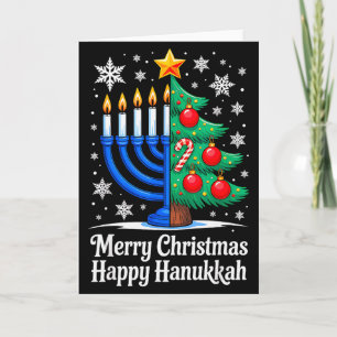 Prettig Chrismukkah Gelukkig Kerstmis Hanukkah Ove Kaart