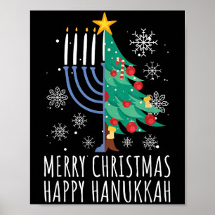Prettig Chrismukkah Gelukkig Kerstmis Hanukkah Poster