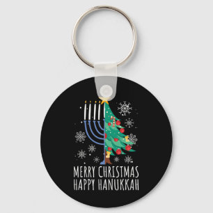 Prettig Chrismukkah Gelukkig Kerstmis Hanukkah Sleutelhanger