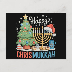 Prettig Chrismukkah Hanukkah Kerstmis Chanukah Feestdagenkaart