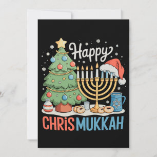 Prettig Chrismukkah Hanukkah Kerstmis Chanukah Feestdagenkaart