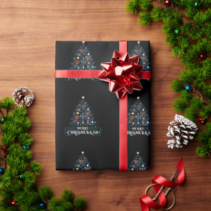 Prettig Chrismukkah Joods feest Hanukkah Cadeaupapier
