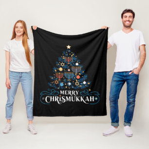 Prettig Chrismukkah Joods feest Hanukkah Fleece Deken