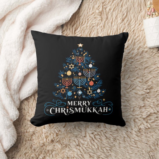 Prettig Chrismukkah Joods feest Hanukkah Kussen (Deken)