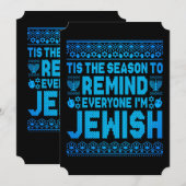 Prettig Chrismukkah Joods Kerstmis Hanukkah Feestdagenkaart (Voorkant / Achterkant)