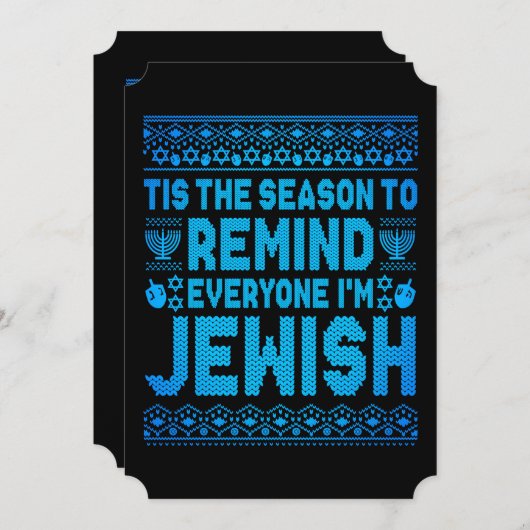 Prettig Chrismukkah Joods Kerstmis Hanukkah Feestdagenkaart (Voorkant / Achterkant)