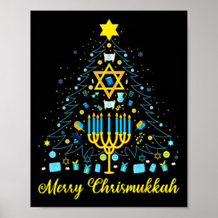 Prettig Chrismukkah Menorah Kerstboom Chanukah Poster