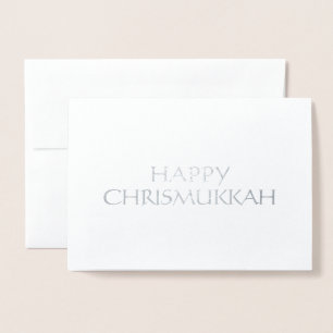 Prettig Chrismukkah minimalistisch elegant eenvoud Folie Kaarten