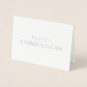Prettig Chrismukkah minimalistisch elegant eenvoud Folie Kaarten (Voorkant)