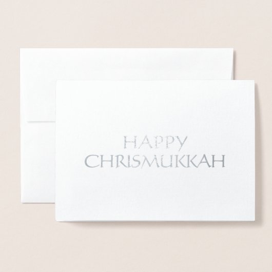 Prettig Chrismukkah minimalistisch elegant eenvoud Folie Kaarten (Voorkant met envelop)
