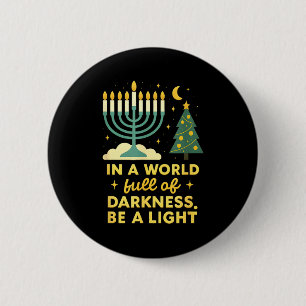Prettig Chrismukkah Zalig Kerstfeest Prettig Chanu Ronde Button 5,7 Cm