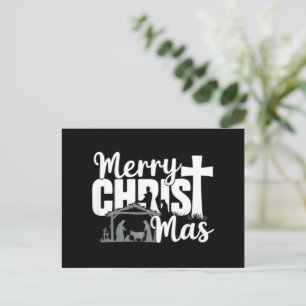 Prettig Christ Mas Christelijk Kerstmis Jezus Fami Feestdagenkaart