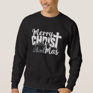 Prettig Christ Mas Christelijk Kerstmis Jezus Fami Trui