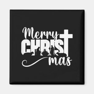 Prettig Christ Mas Christelijk Kerstmis Jezus Kers Magneet