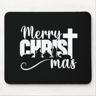 Prettig Christ Mas Christelijk Kerstmis Jezus Kers Muismat