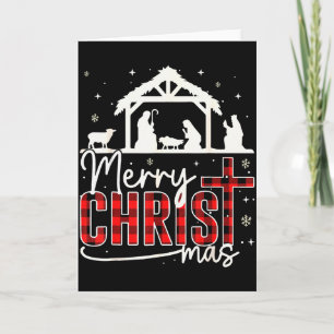Prettig Christ Mas Jezus Kerstmis Familie Jezus Ge Kaart