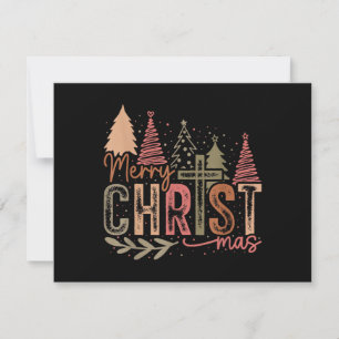 Prettig Christ Mas Kerstmis Christelijk Geloof Jez Bedankkaart