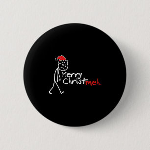 Prettig Christ-meh Grappig Kerstmis Introvert  Ronde Button 5,7 Cm