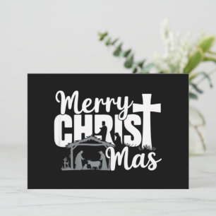 Prettig Christmas Christelijk Kerstmis Jezus Famil Feestdagenkaart