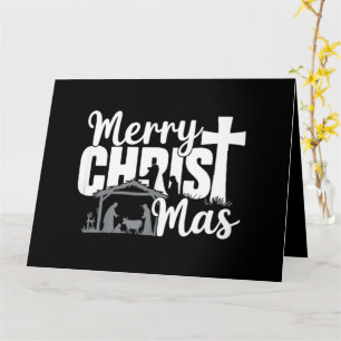 Prettig Christmas Christelijk Kerstmis Jezus Famil Kaart