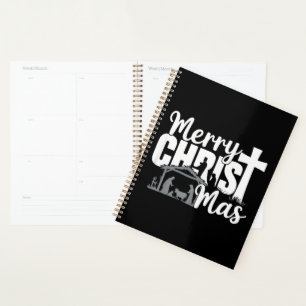 Prettig Christmas Christelijk Kerstmis Jezus Famil Planner