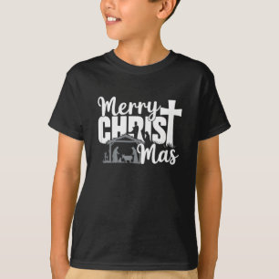 Prettig Christmas Christelijk Kerstmis Jezus Famil T-shirt