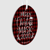 Prettig ChristMask 2020 Grappig Covid Ornament (voorkant)