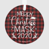Prettig ChristMask 2020 Grappig Covid Ornament (achterkant)