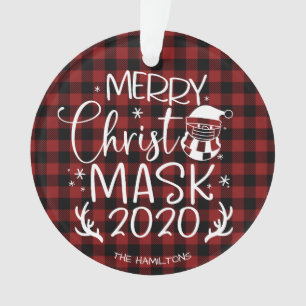 Prettig ChristMask 2020 Grappig Covid Ornament