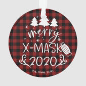 Prettig ChristMask Grappig 2020 Covid-pandemie Ornament (achterkant)