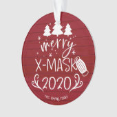 Prettig ChristMask Grappig 2020 Covid Pandemie Roo Ornament (voorkant)