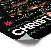 Prettig Christmath Leuk Kerstmis Wiskunde Boom Stu Poster (Hoek)