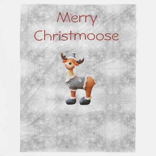 Prettig Christmoos met een hoed op Fleece Deken (Voorkant)