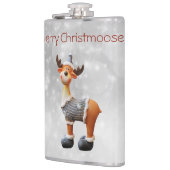 Prettig Christmoos met een hoed op Heupfles (Links)