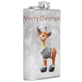 Prettig Christmoos met een hoed op Heupfles (Rechts)