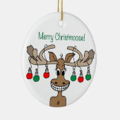Prettig Christmoose Feest Keramisch Ornament (Rechts)