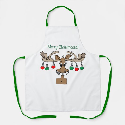 Prettig Christmoose Feest Schort (Voorkant)