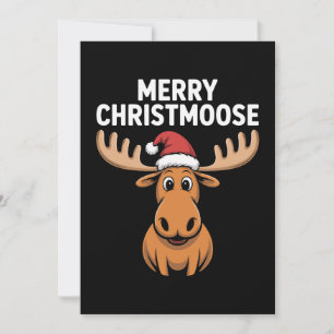 Prettig Christmoose Kerst Mooi rendier Kerstman Ho Kaart