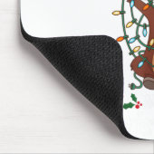 Prettig Christmoose Kerst Mooses Kerstboom Licht Muismat (Hoek)
