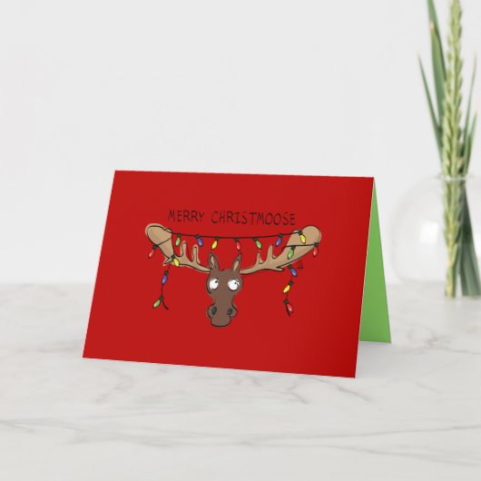 Prettig ChristMoose - Kerstkaart met Eland Kaart (Voorkant)