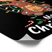 Prettig Christmoose Kerstmis Eland Kerstboom Licht Poster (Hoek)