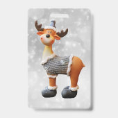 Prettig Christmoose met een hoed   Badge (Achterkant)