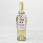 Prettig Christmoose met een hoed Flessenhanger (Op fles)
