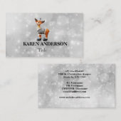 Prettig Christmoose met een hoed Visitekaartje (Voorkant / Achterkant)