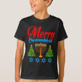 Prettig Christmukkah Joods Kerstmis Kerstmis Hanuk T-shirt (Voorkant)