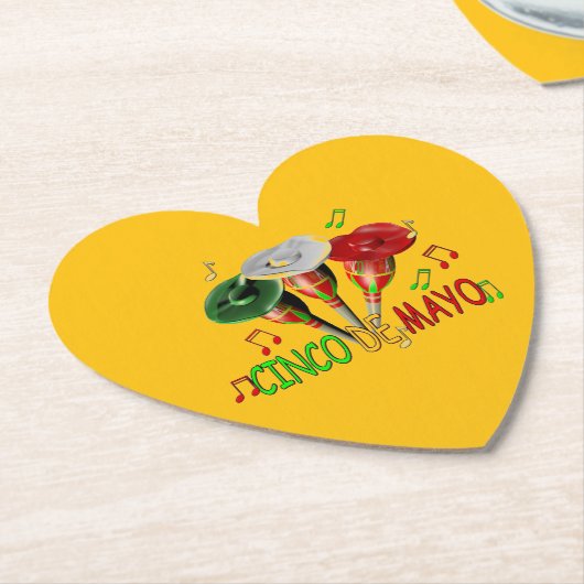 Prettig Cinco de Mayo Kartonnen Onderzetters (Gekanteld)