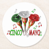 Prettig Cinco de Mayo Ronde Kartonnen Onderzetter (Voorkant)