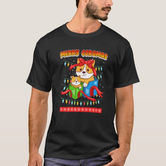 Prettig Corgmas Corgi honden T-shirt (Voorkant)